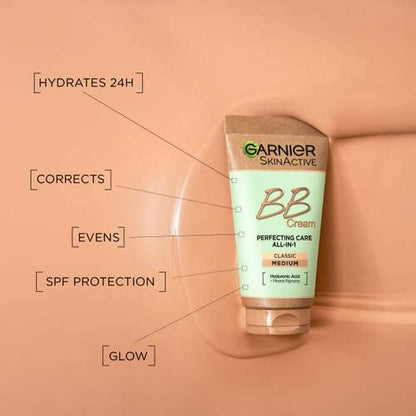 Garnier skin naturals all in one perfection balm back label detail