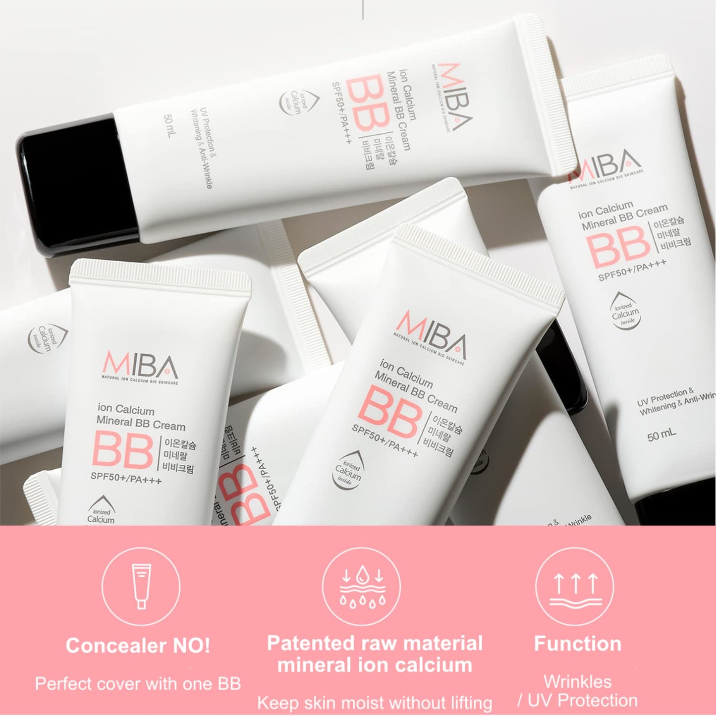 Miba pink beige beauty cream texture and hydration formula demonstration