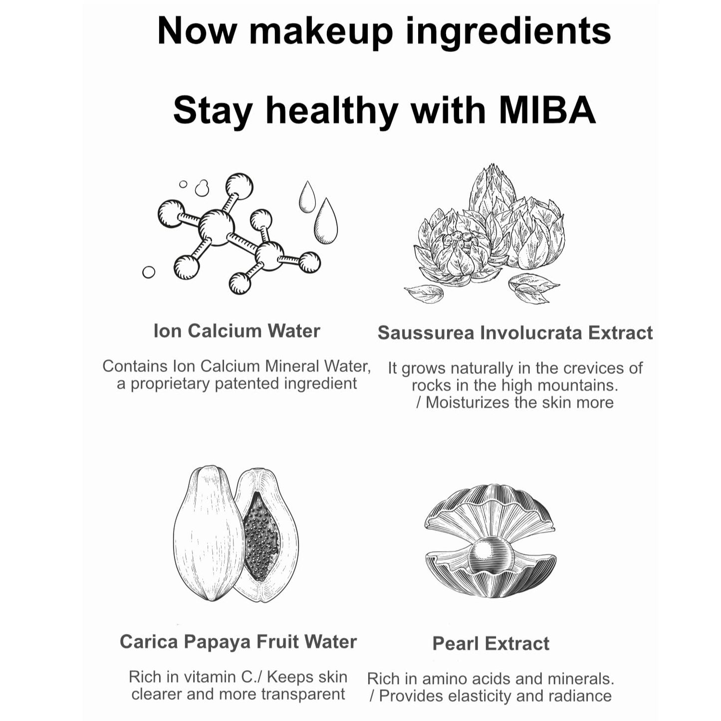 Miba imported long lasting makeup foundation alternative application process
