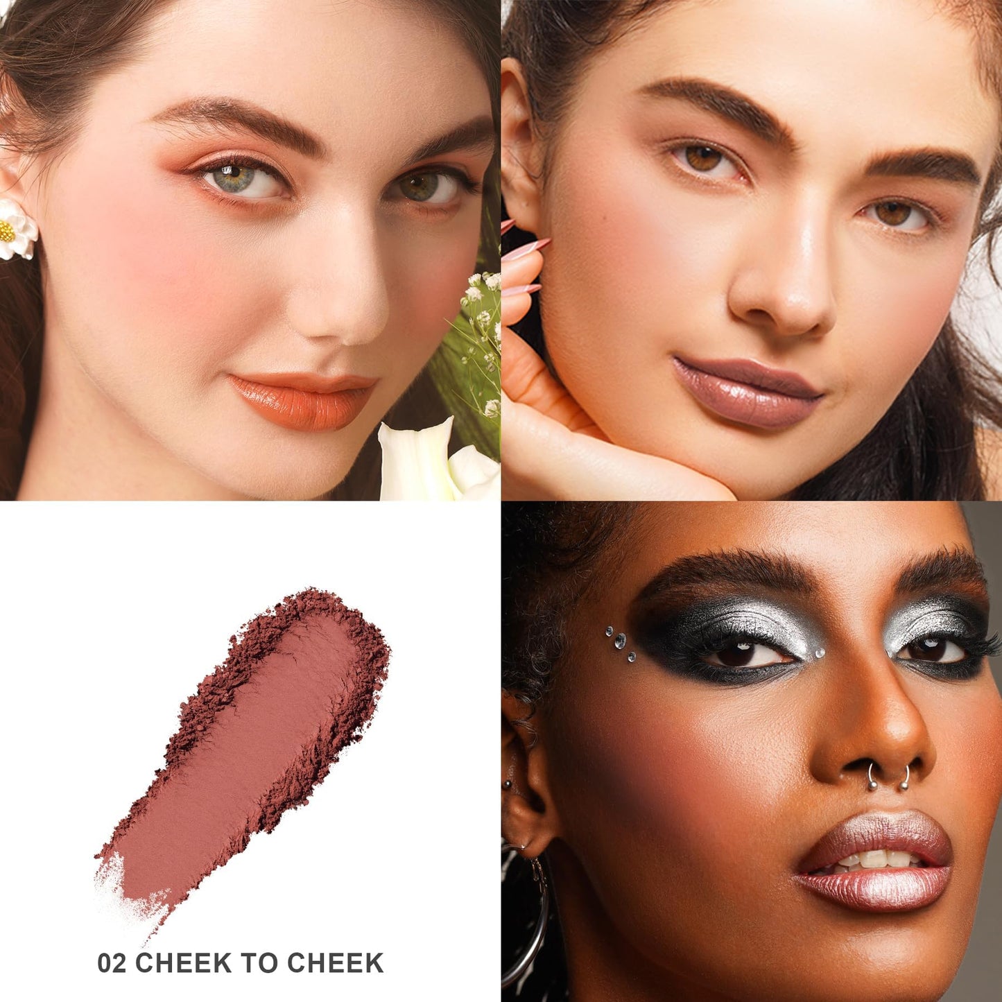Oulac Lavender Cream Blusher Cheek to Cheek packaging open to reveal the matte purple mineral pigment