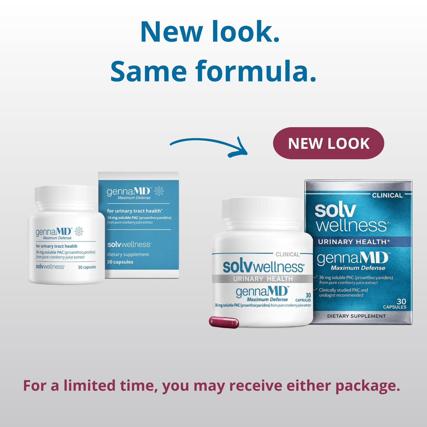 Solv Wellness GennaMD 30 capsules supplement facts label