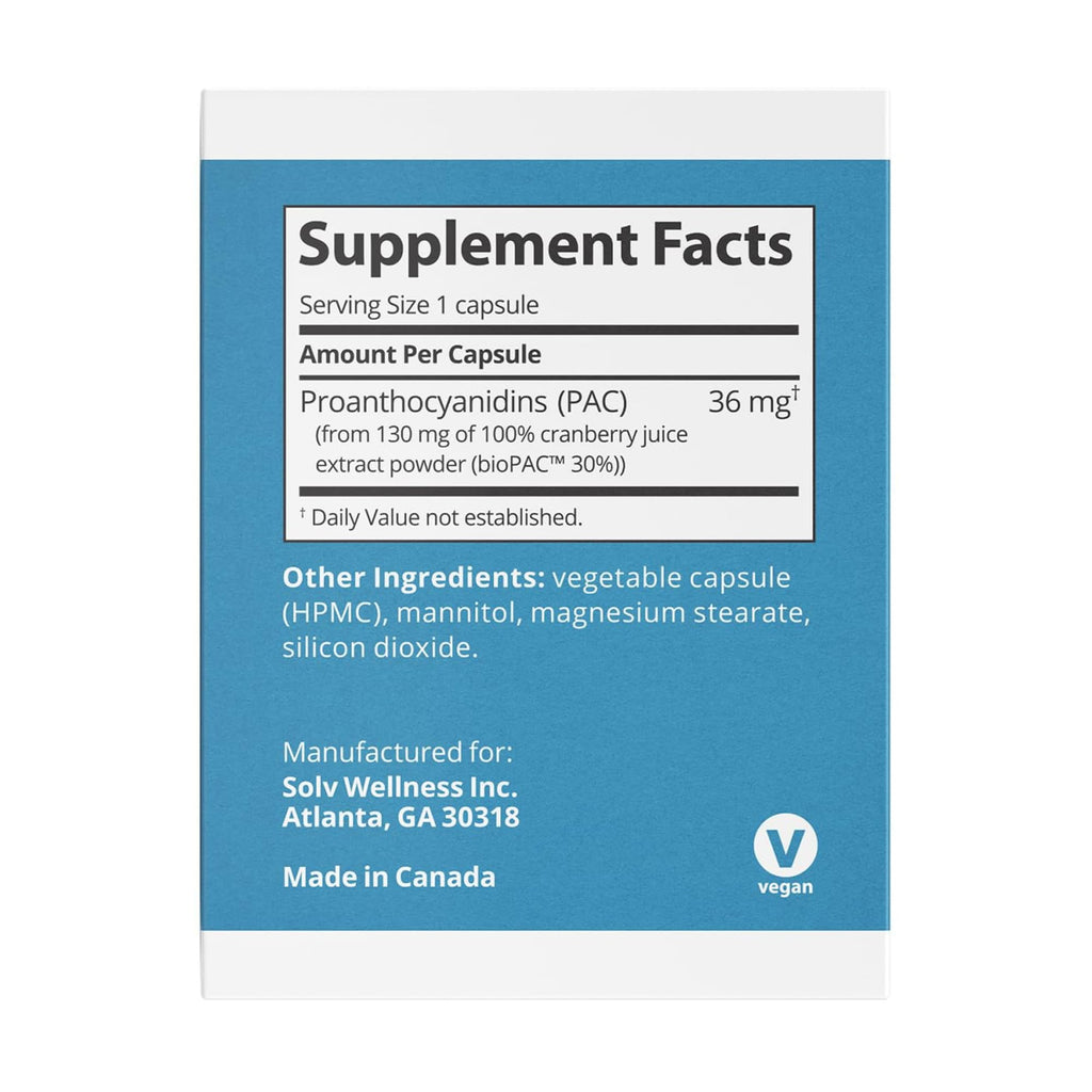 Solv Wellness GennaMD pure cranberry juice extract bottle