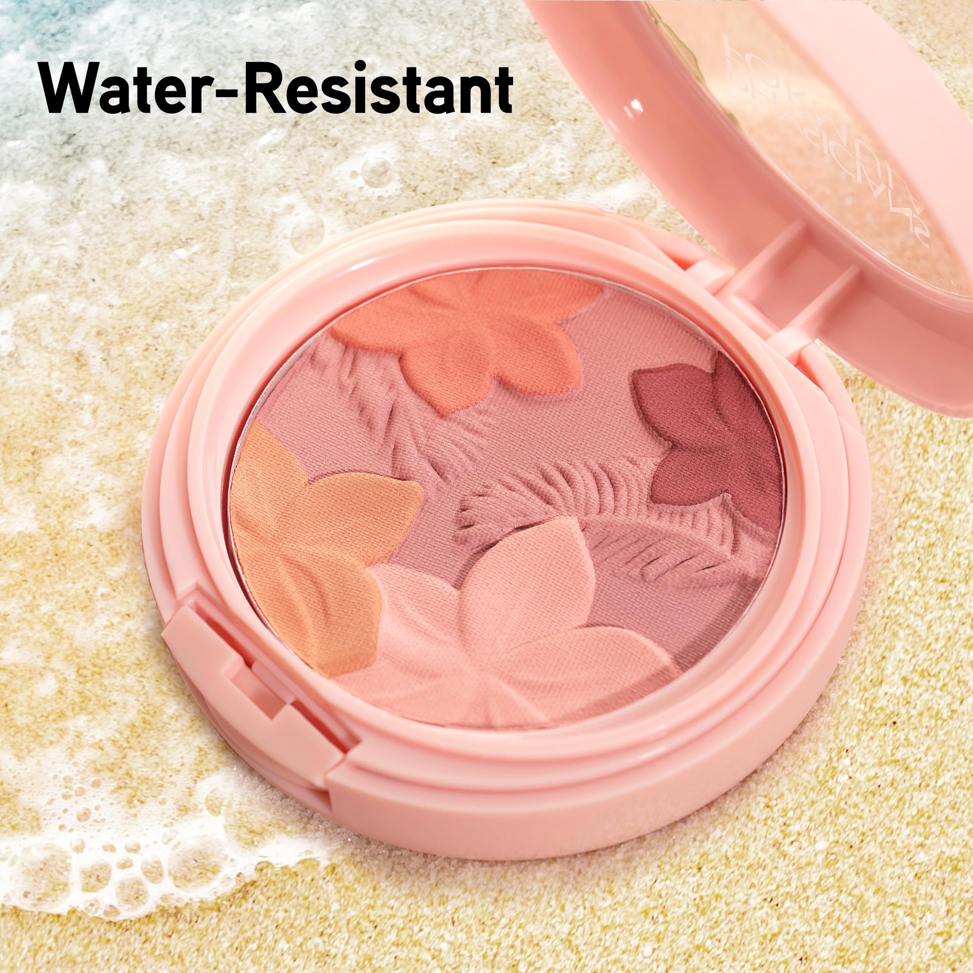 Physicians Formula Mauvy Mattes pressed powder blush showing floral design textured details