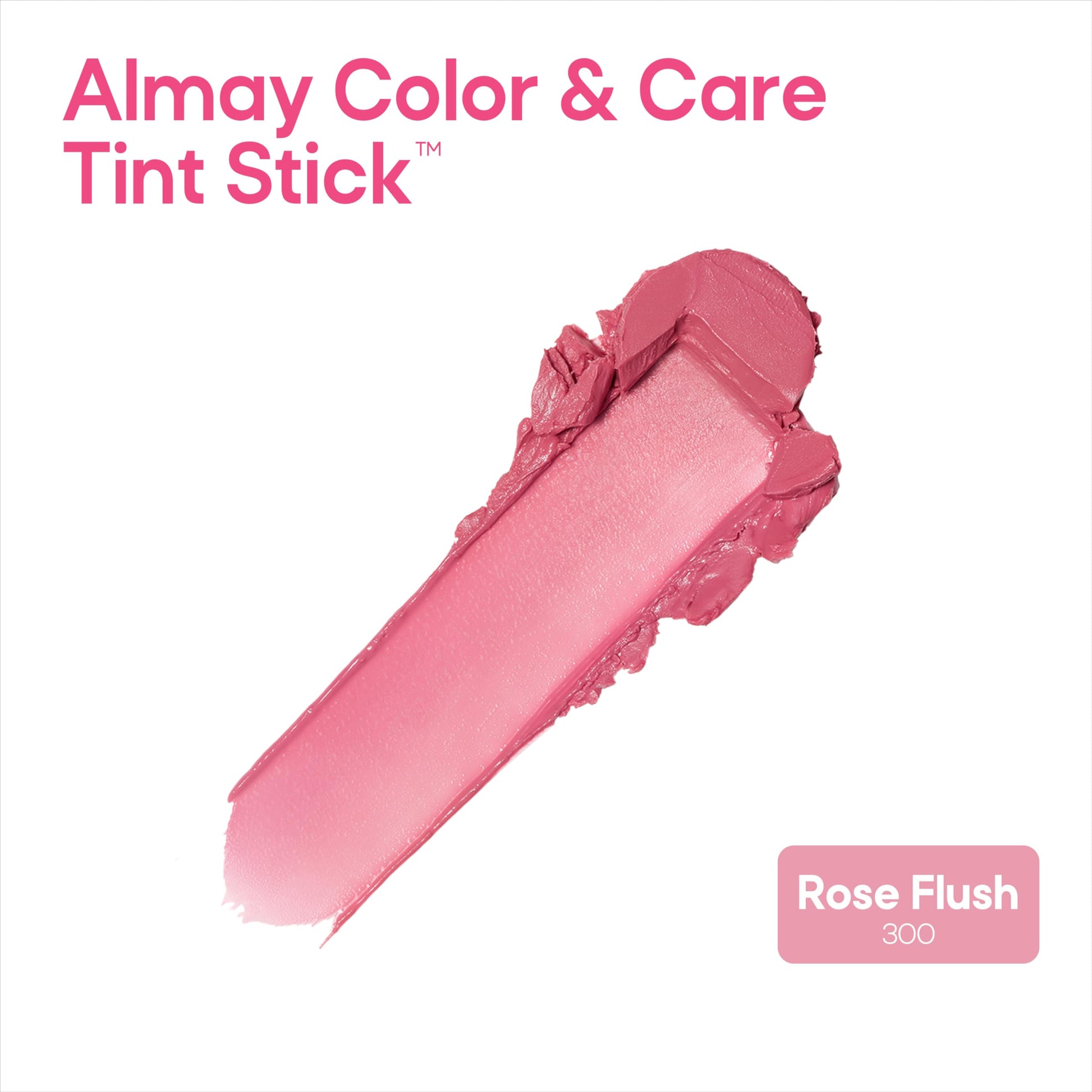 Almay multi use moisturizing blush stick custom pink color swatch on hand
