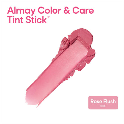 Almay multi use moisturizing blush stick custom pink color swatch on hand