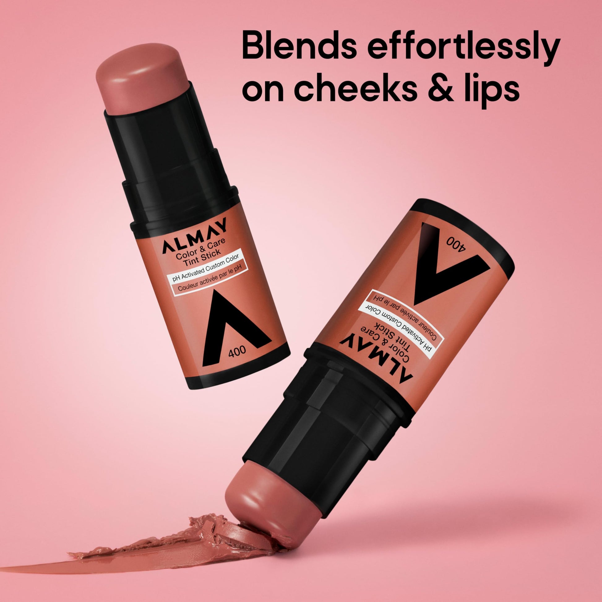 Almay hypoallergenic SuperSeed Complex infused makeup stick side angle view