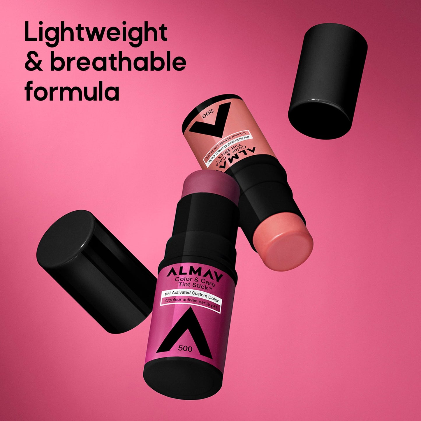 Almay authentic USA imported cream blush stick in Rose Flush shade details