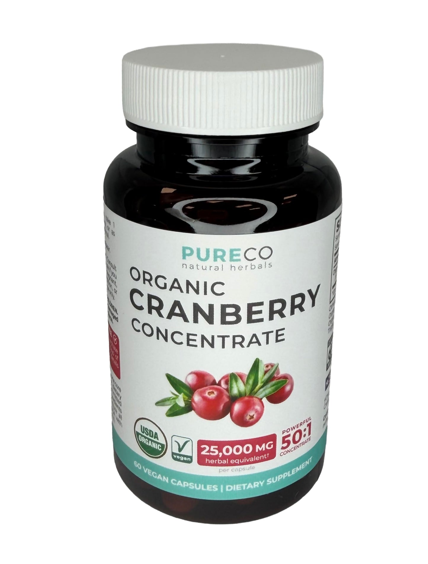 Pure Co Organic Cranberry Non-GMO Vegan Supplement
