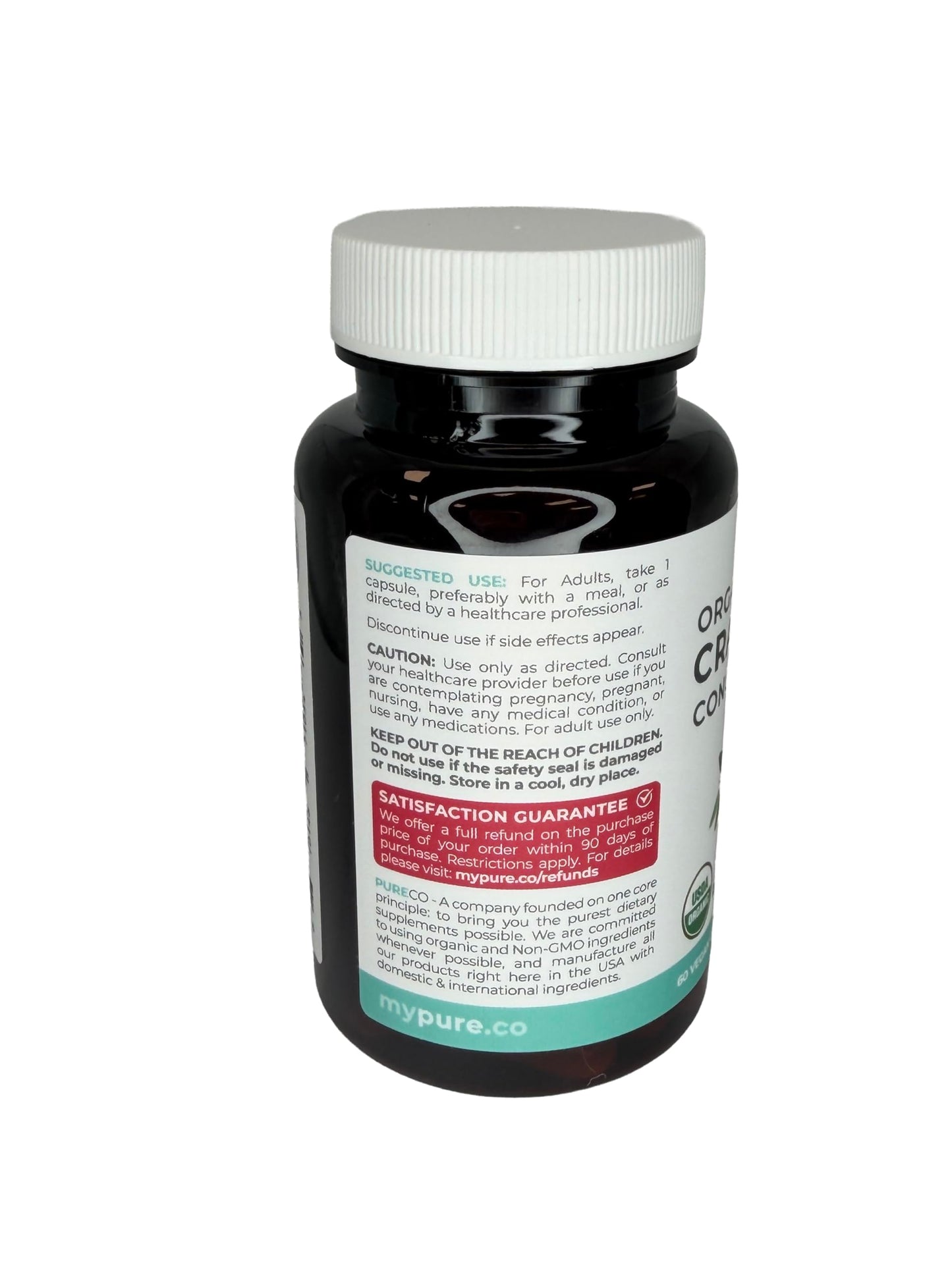 Pure Co Organic Cranberry Daily Wellness Capsules
