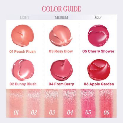 Authentic CLIO Essential Lip and Cheek Tap packaging displaying the product details and shade number.