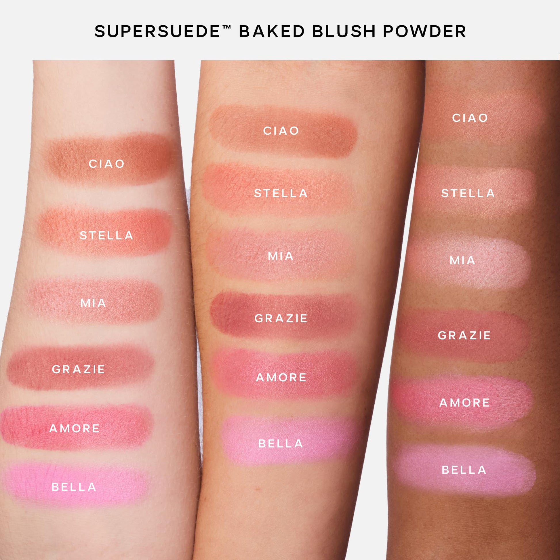 Non comedogenic clean blush compact by Saie on minimalist background