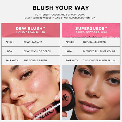 Saie clean beauty diffused flush powder blush packaging details