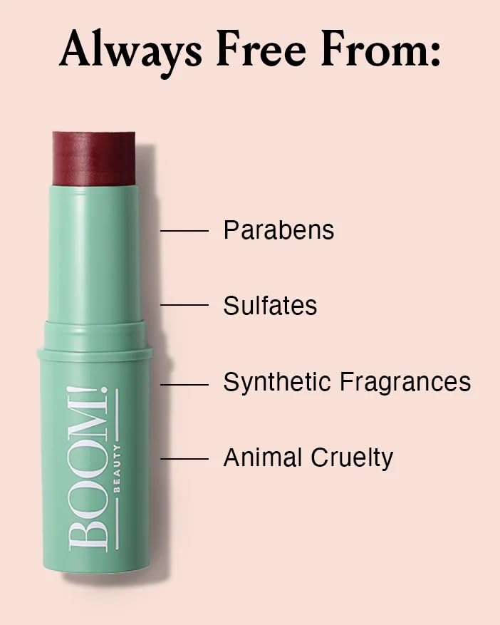 Swatches of the sheer berry tint cream blush on different skin tones