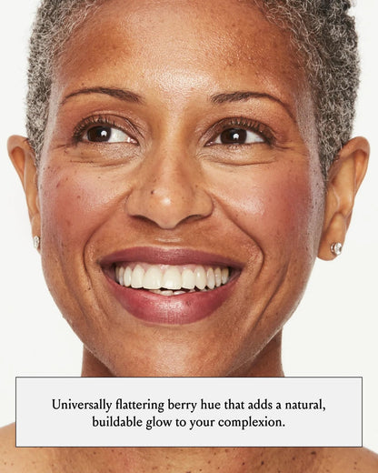 Cruelty free and vegan cream blush stick with nourishing ingredients infographic
