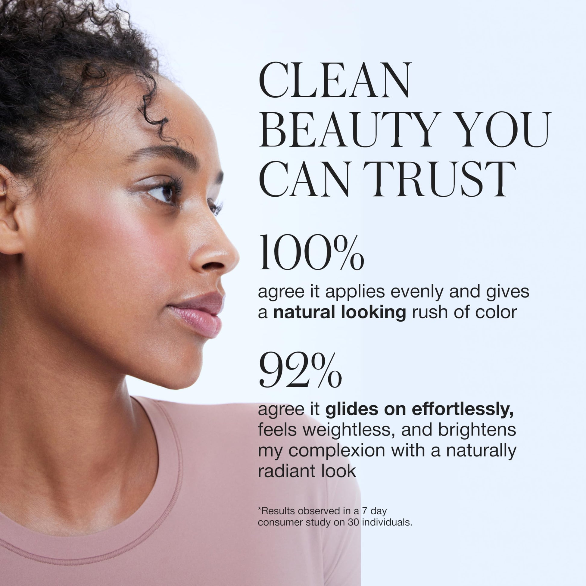RMS Beauty clean beauty face makeup product flatlay display.