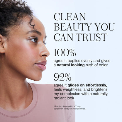 RMS Beauty clean beauty face makeup product flatlay display.