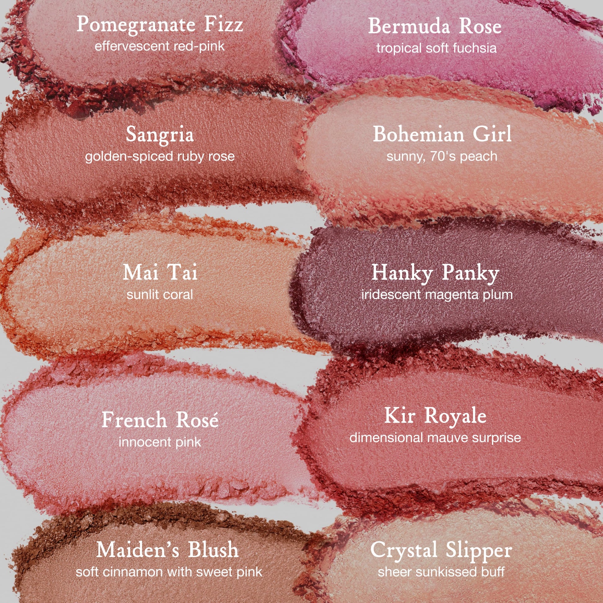 French Rose 3D finish luminous blush packaging back details view.