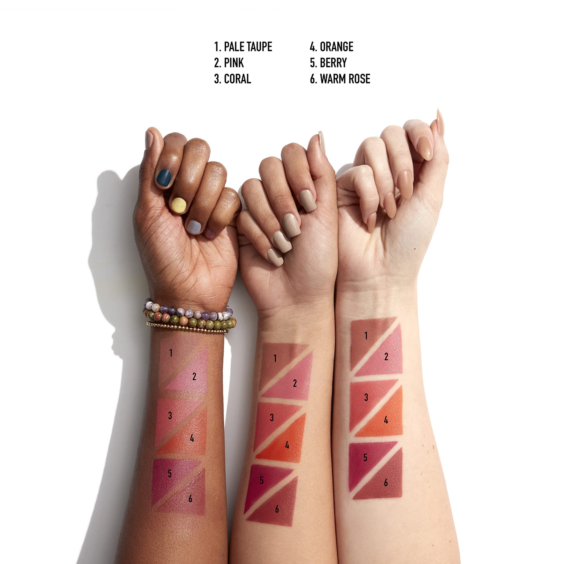 Lightweight pink mousse blush texture swatch of NYX Professional Makeup Sweet Cheeks tint
