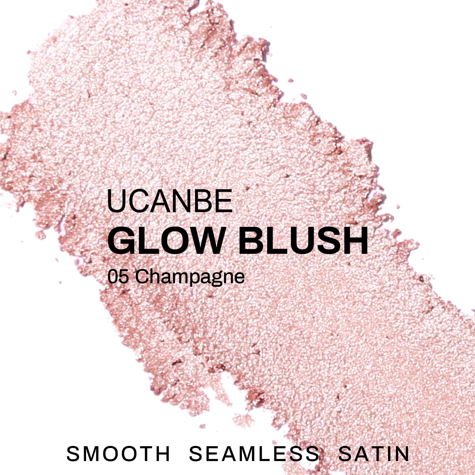 UCANBE Seamless Silky Blendable Powder Blush top view showing firework design texture