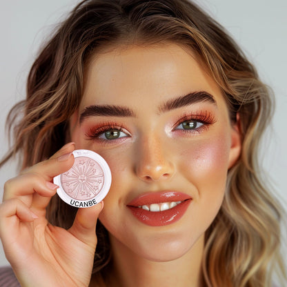UCANBE Baked Makeup Palette for natural ruddy complexion on clean white background