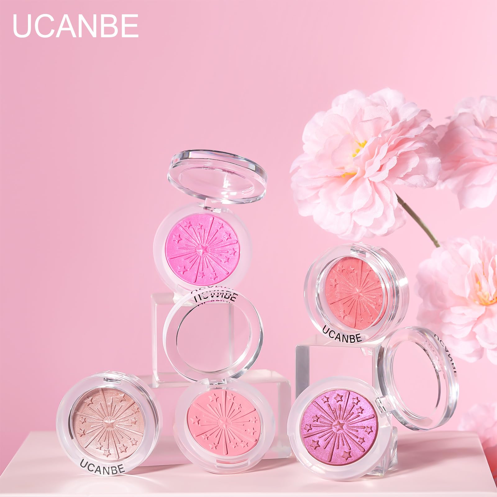 UCANBE USA imported cosmetics authentic cheek makeup compact case angled angle