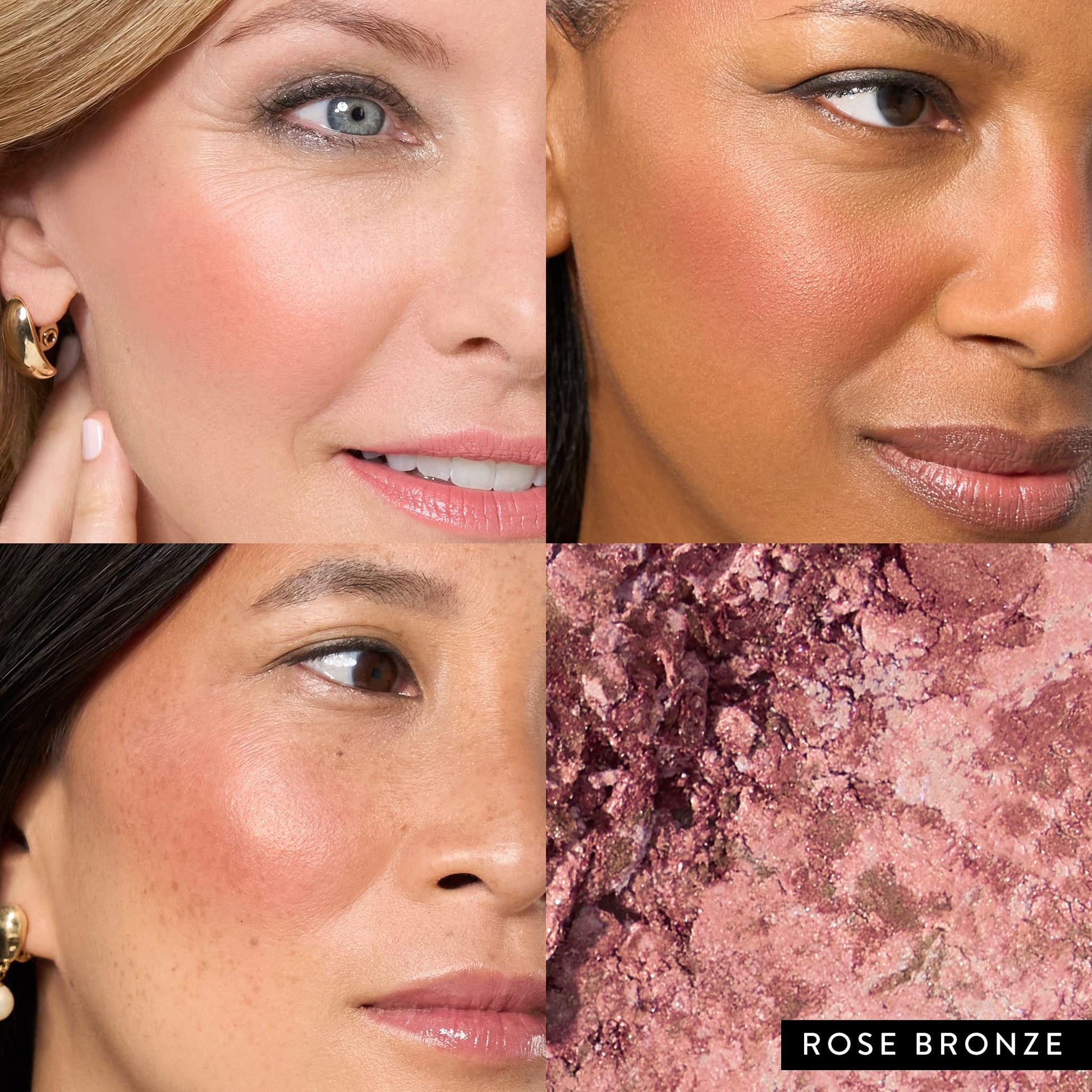 Laura Geller face powder packaging displaying the unique swirls of rosy and bronze pigments