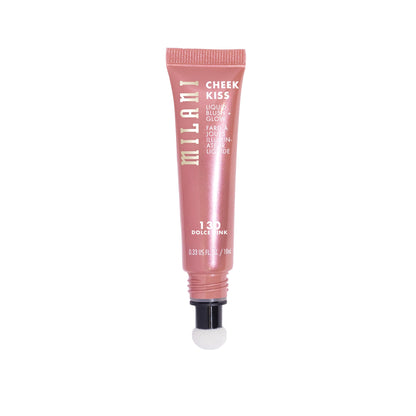 Milani two in one cream blush and highlighter bottle with ingredients and product information label visible