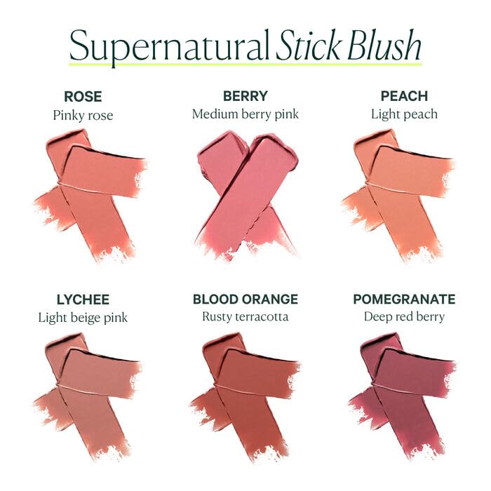 Dermatologist developed vegan cream blush stick showing compact travel friendly packaging details