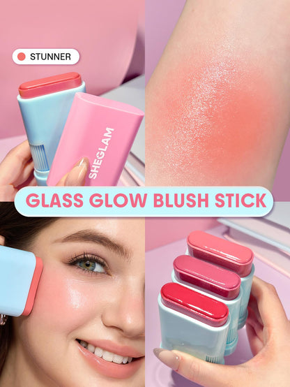Waterproof hydrating solid moisturizer blush stick for natural face makeup