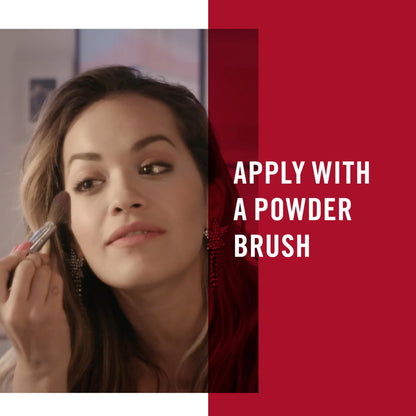 Rimmel London long lasting lightweight face blush applied with brush