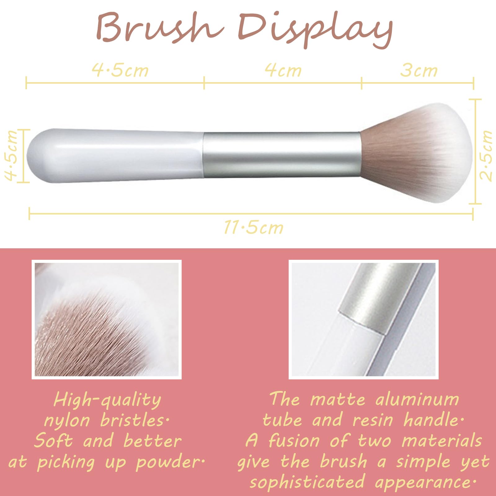 Smooth buildable pink powder blush application close up on cheekbones