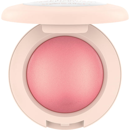 Open compact of Catrice Soft Glam Baked Blush 040 highlighting the deep berry hue and shimmering finish.