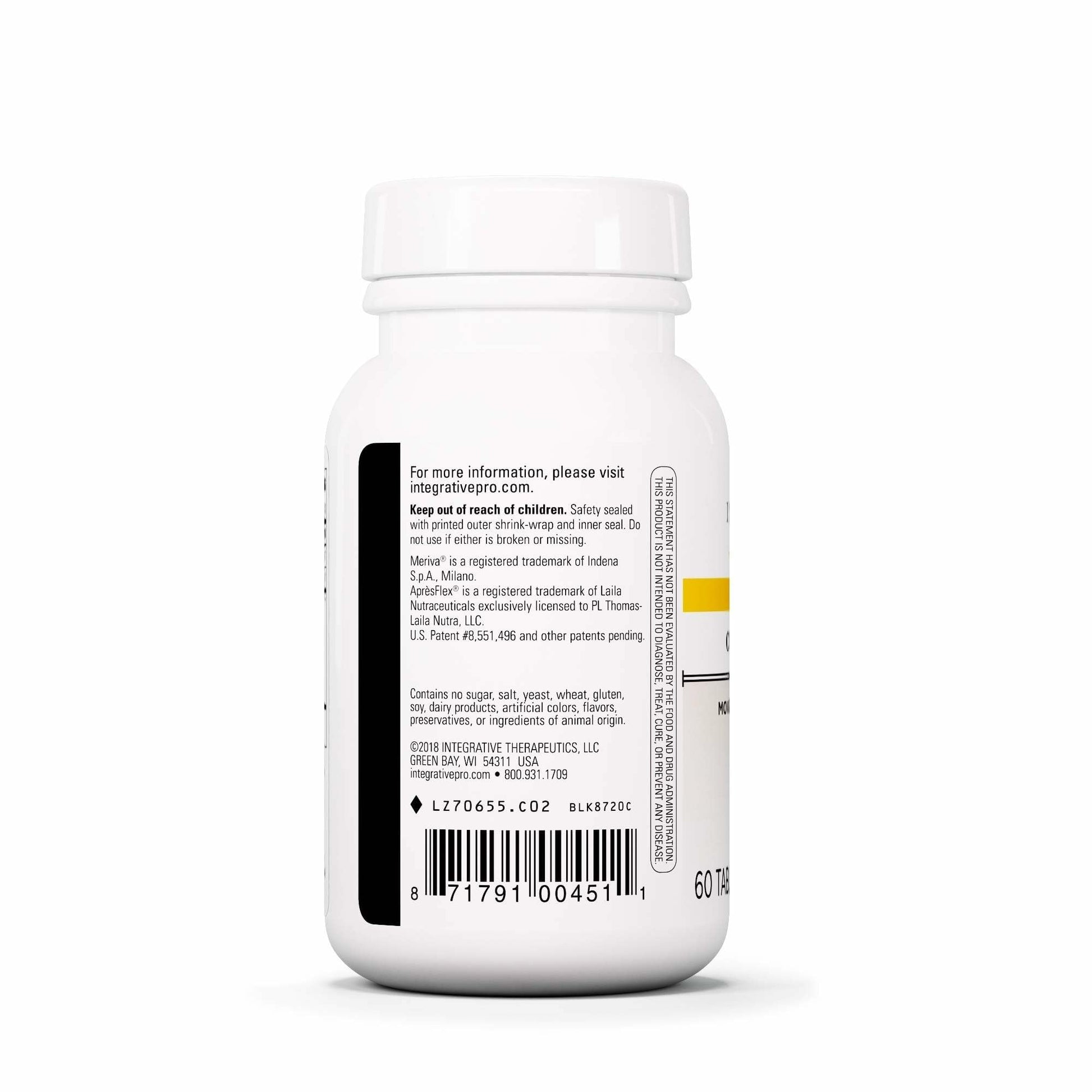 Side view of Curcumax Pro joint support tablets