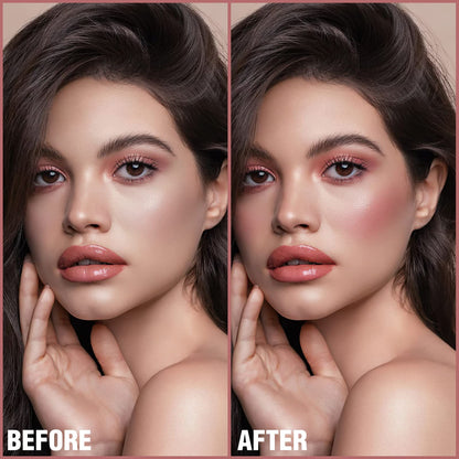 FOCALLURE long wearing cream blush stick application on lips and cheeks