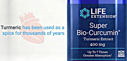Back of bottle showing BCM-95 turmeric extract ingredient facts