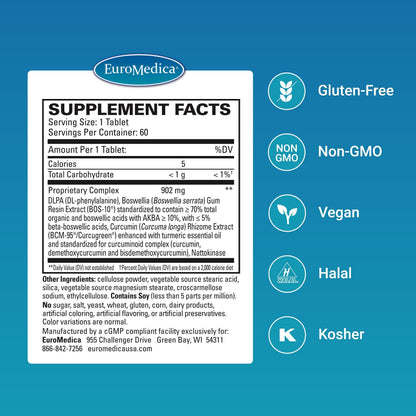 Euromedica Curaphen Extra Strength 60 tablet bottle packaging
