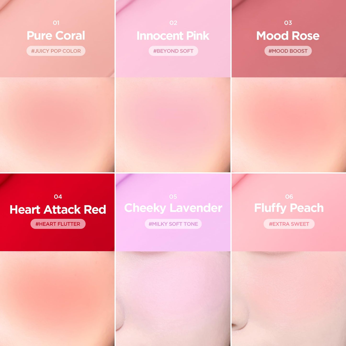 Lilybyred Luv Beam Cheek Balm product components and detailing