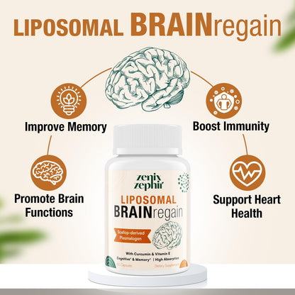 Side profile of Zenixzephir liposomal supplement bottle with ingredient list
