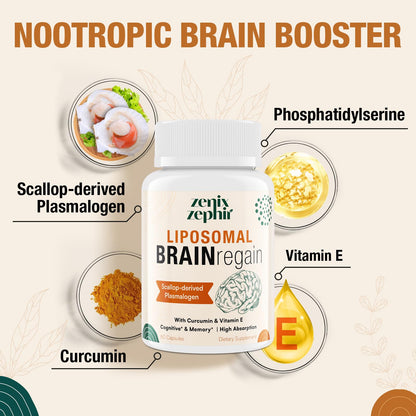 Close up of Zenixzephir cognitive support softgels packaging
