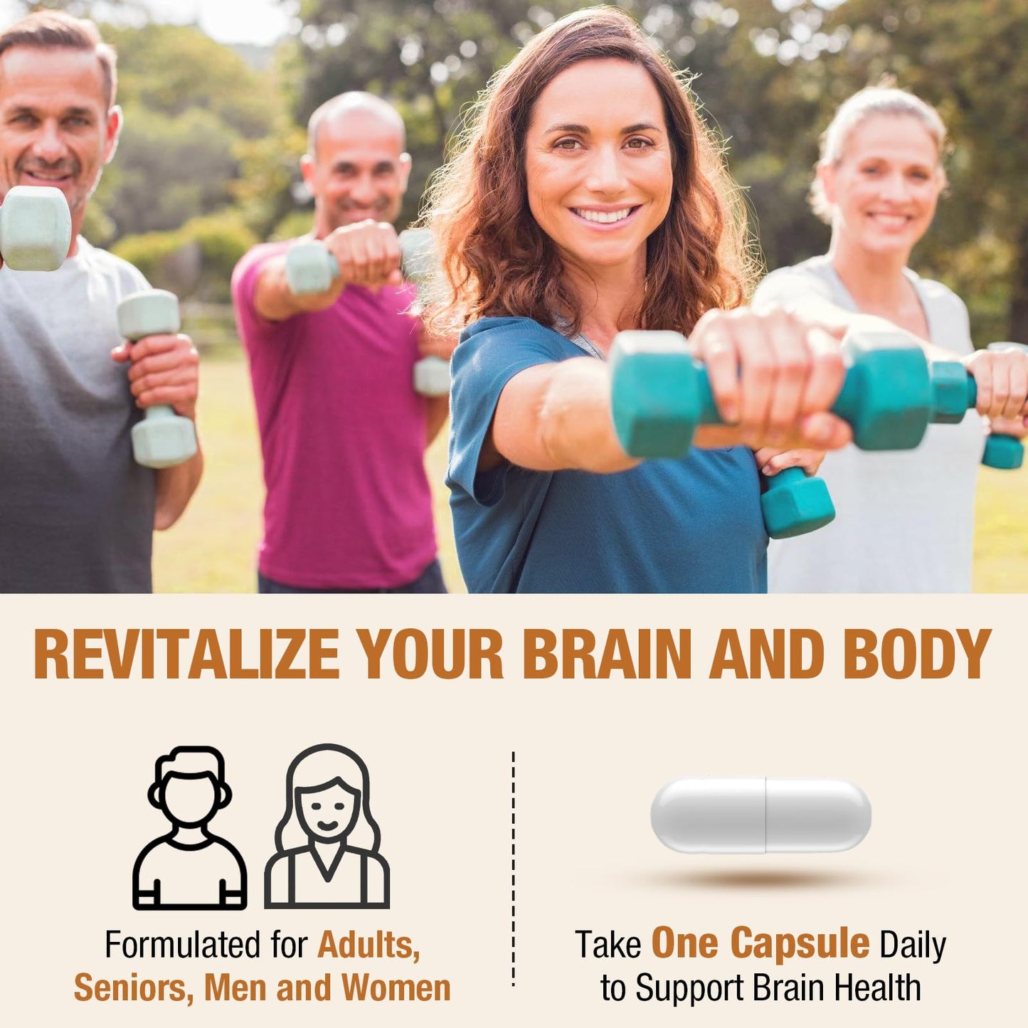 Zenixzephir brain supplement bottle next to a glass of water