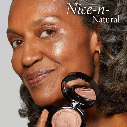 Laura Geller 01 Nice-n-Natural cream cheek and lip color swatch texture close up