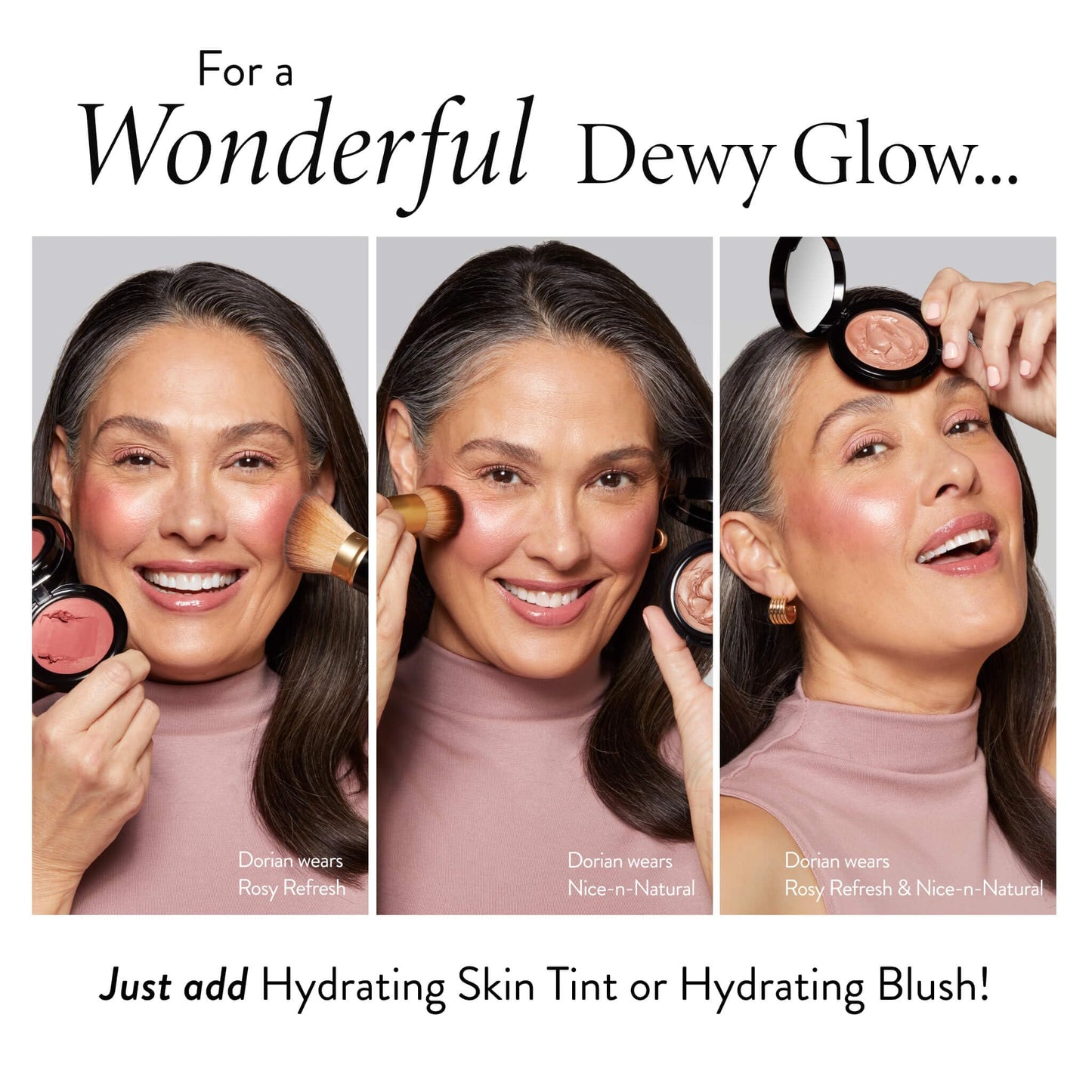 Laura Geller weightless dewy finish complexion enhancer balm on a neutral background