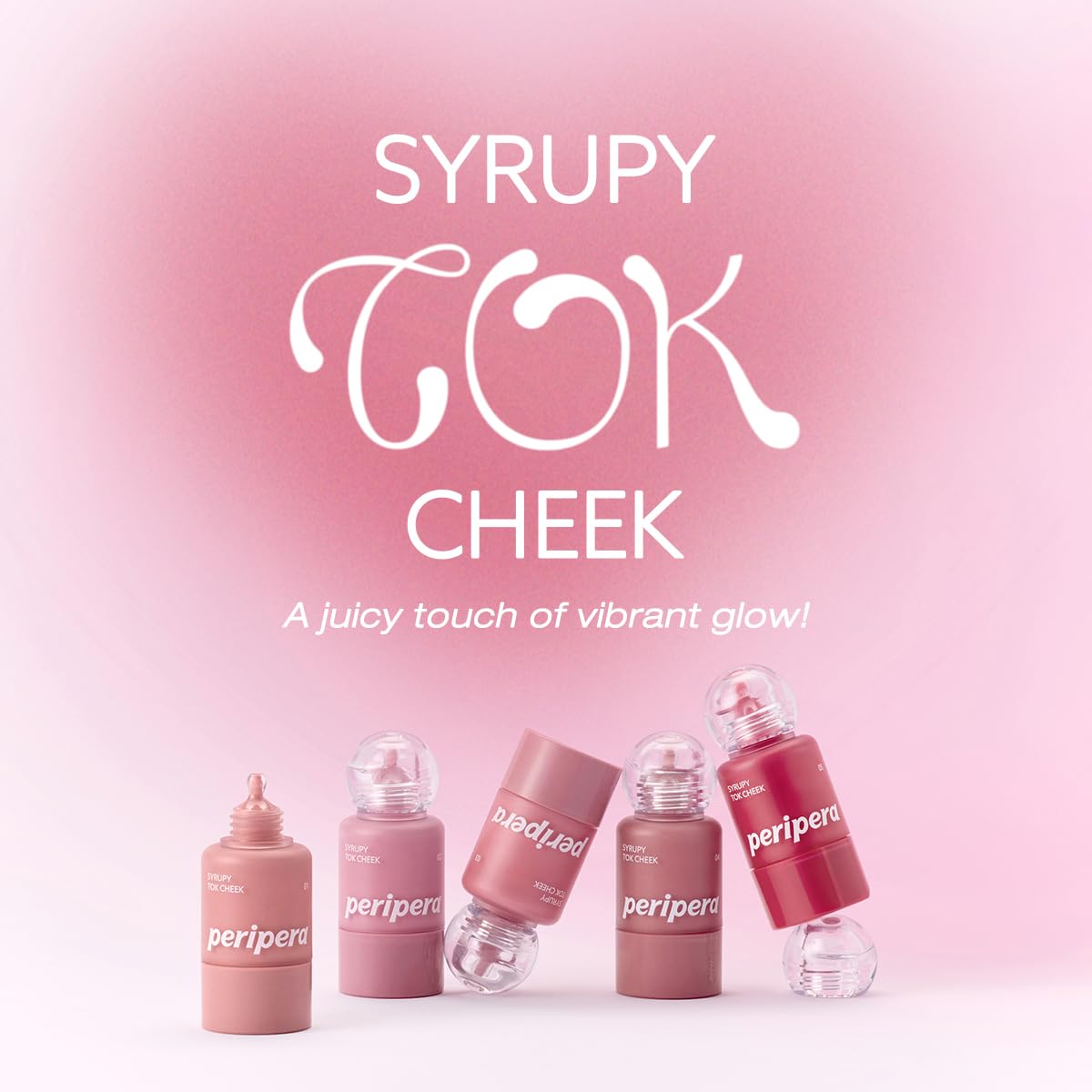 Peripera liquid blush shade label and bottle design