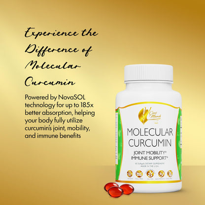 Side view of Coco March turmeric extract softgels bottle