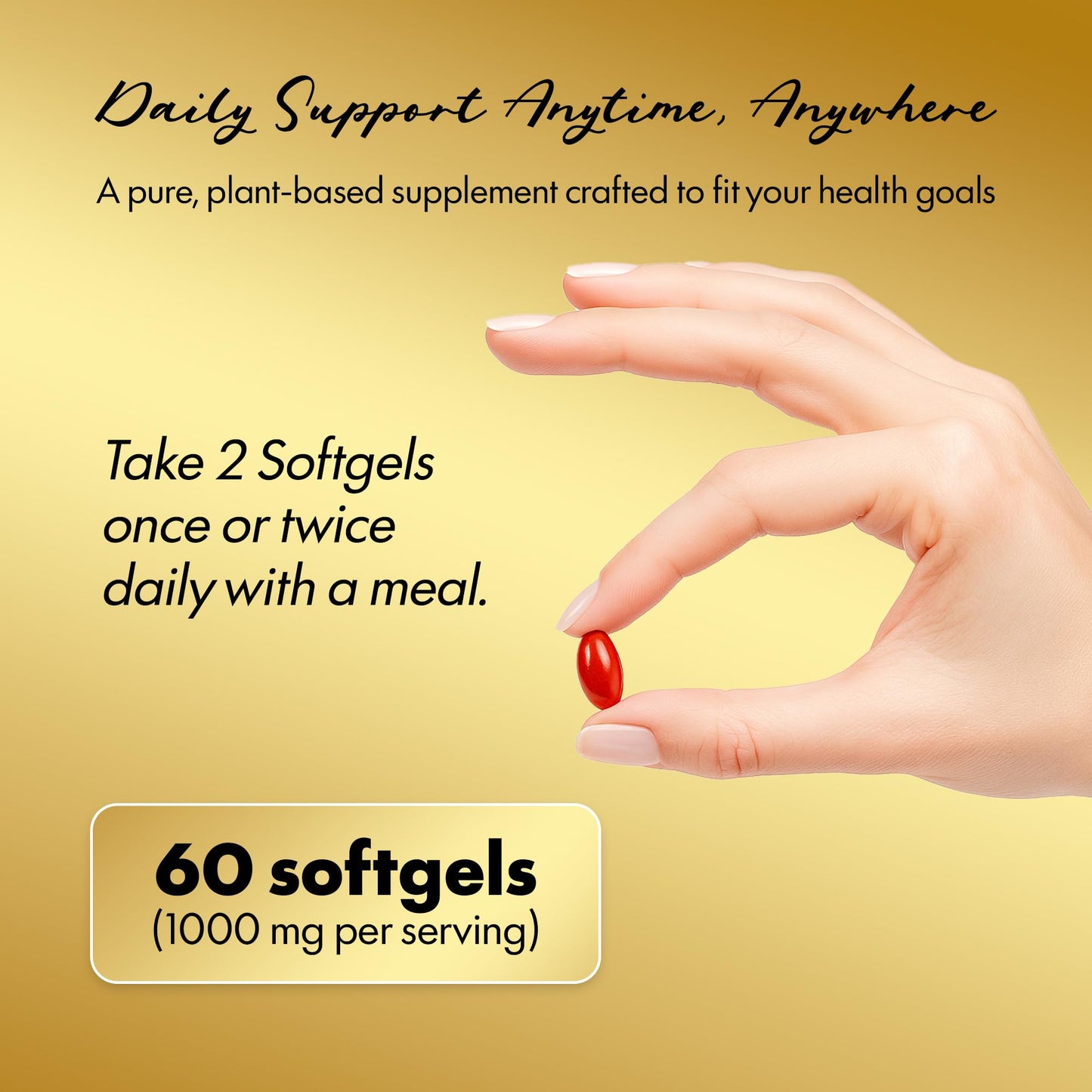 Top cap view of Coco March 60 softgels bottle