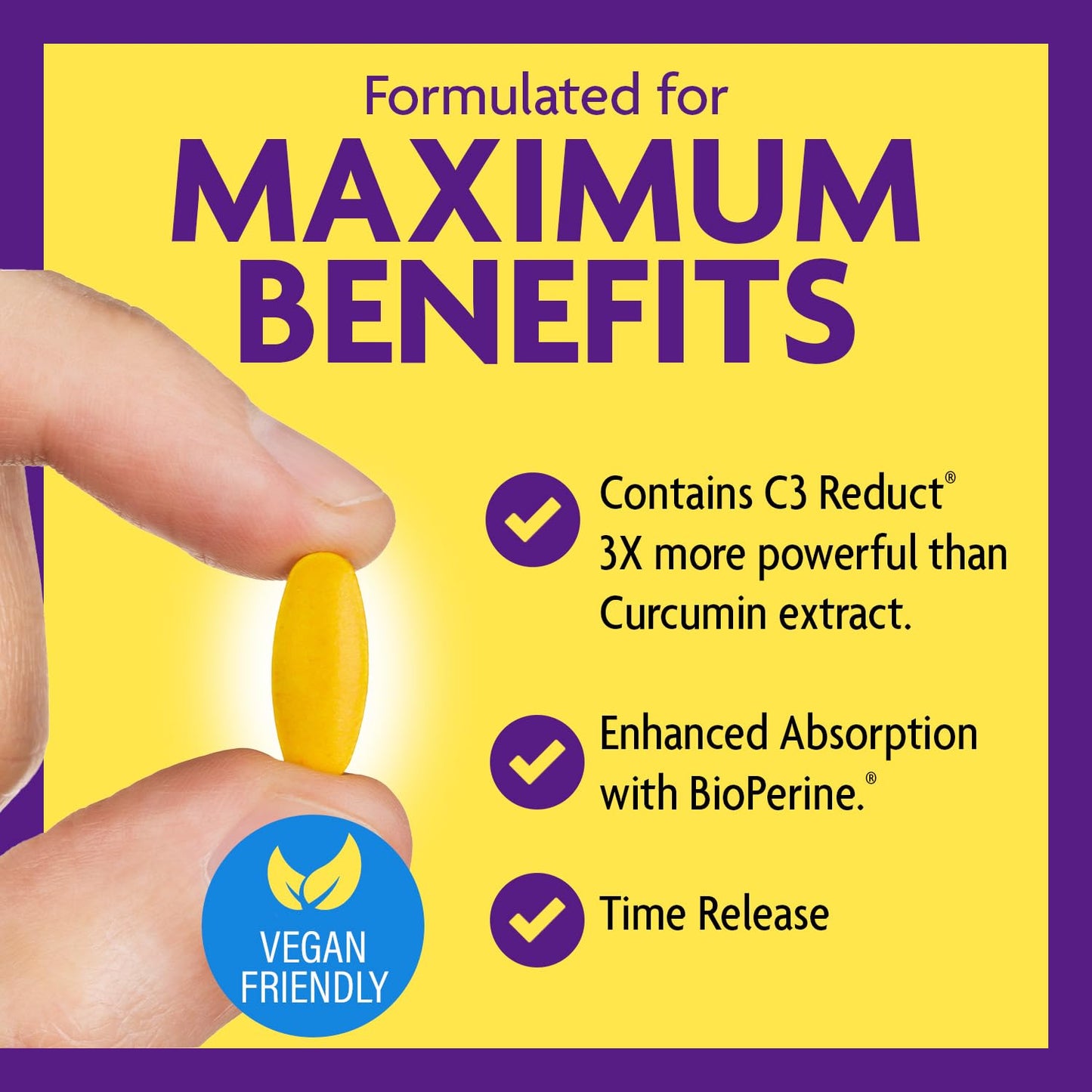 Authentic USA imported turmeric curcumin supplement bottle