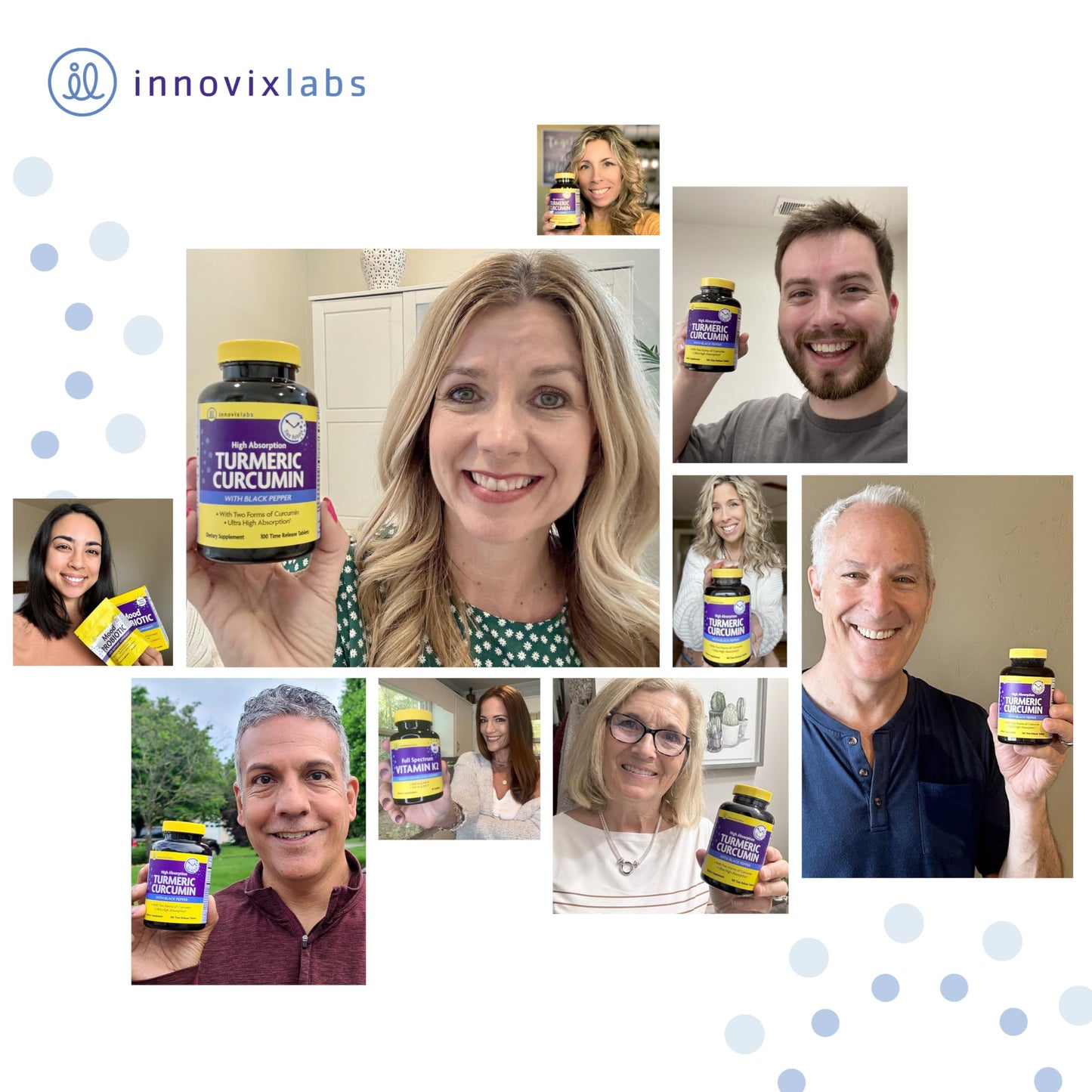 InnovixLabs turmeric curcumin bottle on white background