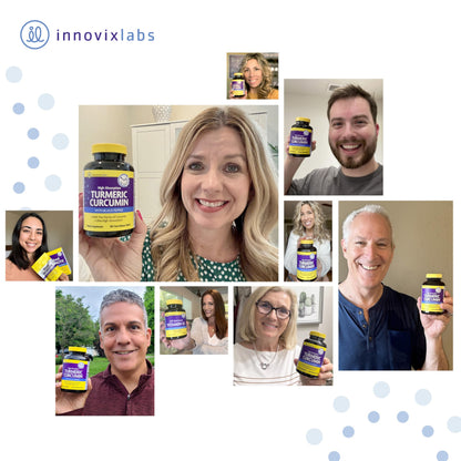InnovixLabs turmeric curcumin bottle on white background