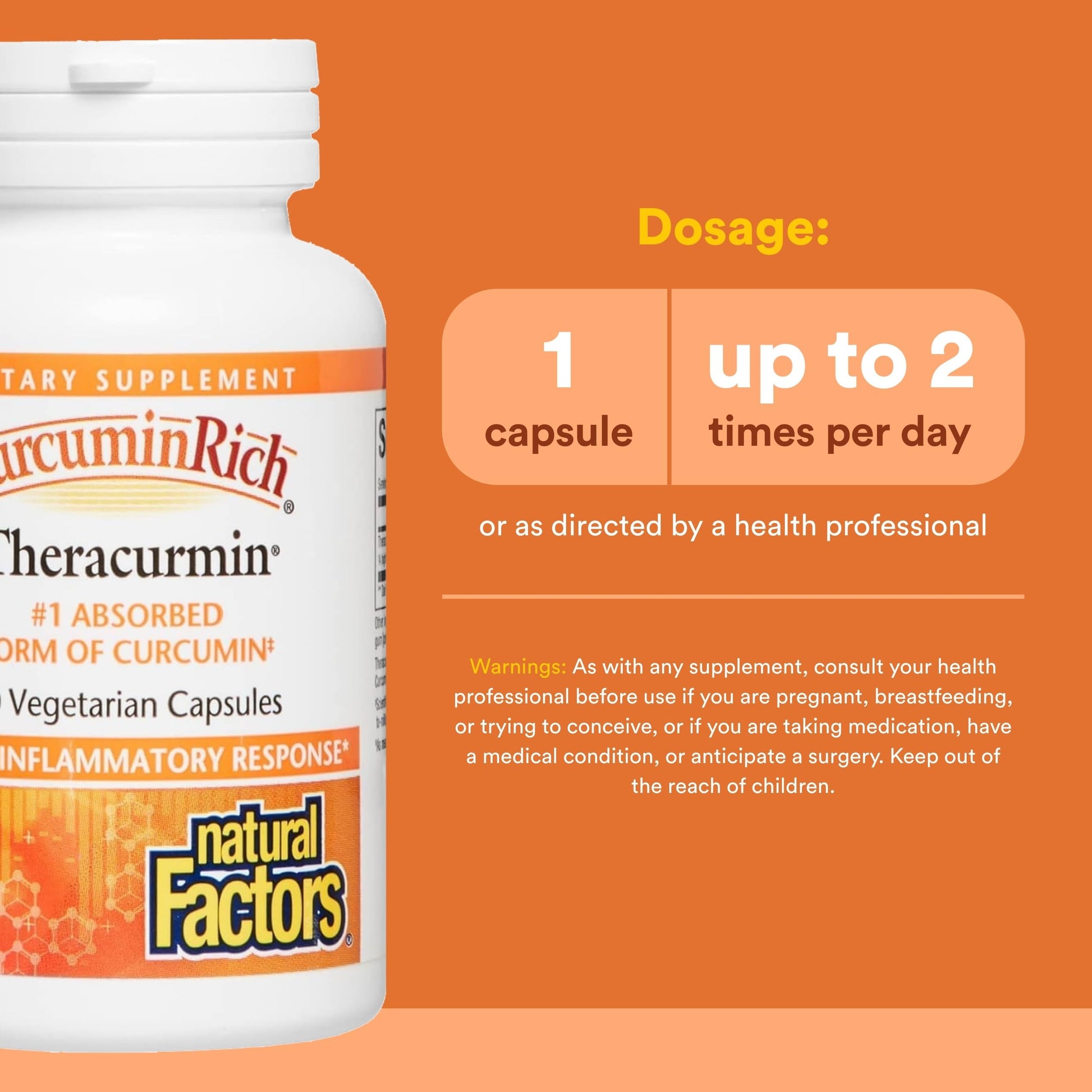 Natural Factors CurcuminRich Theracurmin nutritional facts label