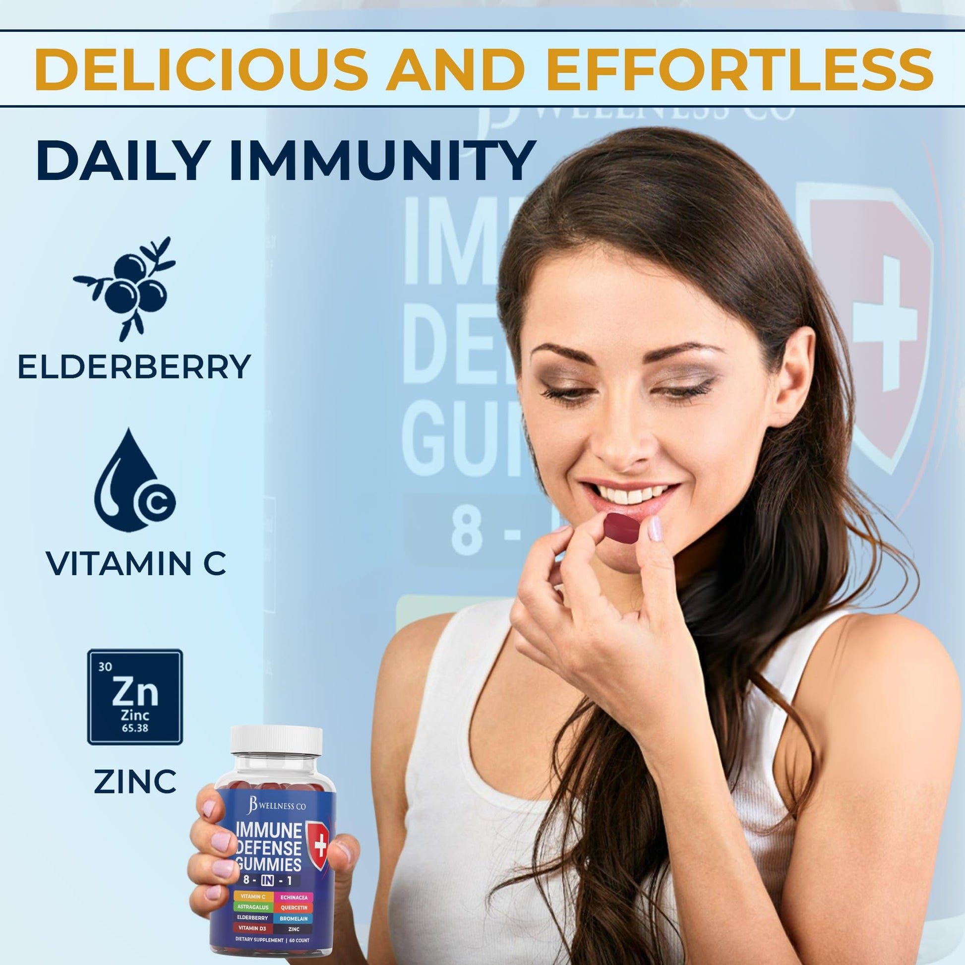 Side angle view of the high-potency supplement bottle highlighting the Astragalus Root, Vitamin C, and Zinc composition
